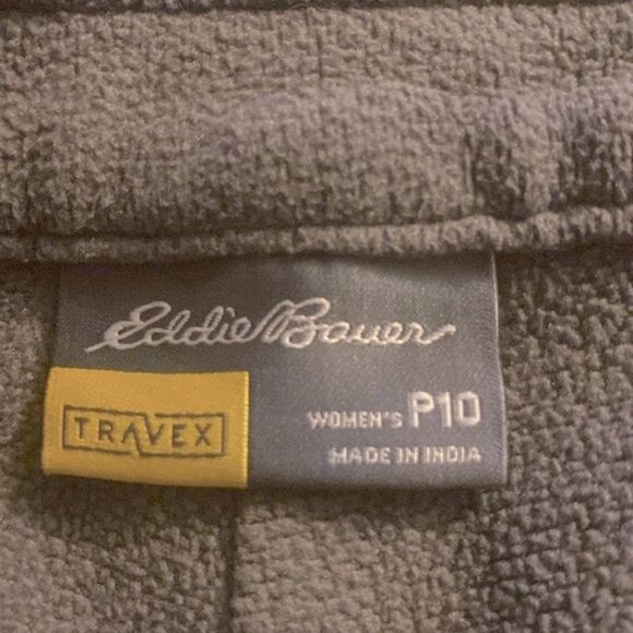 Eddie Bauer Wm’s Sz 10 Slate Grey Utility Fit Fleece Lined Relaxed Cargo Pants - Picture 5 of 7